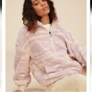 BILLABONG Time Off  Sherpa Zip Lavender Summer Fleece size Medium